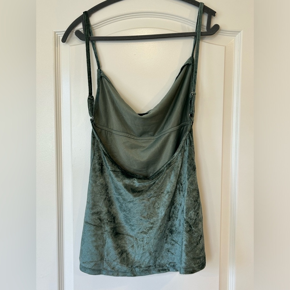 NWT Free People All Night Velvet Tunic Evergreen - Picture 5 of 10